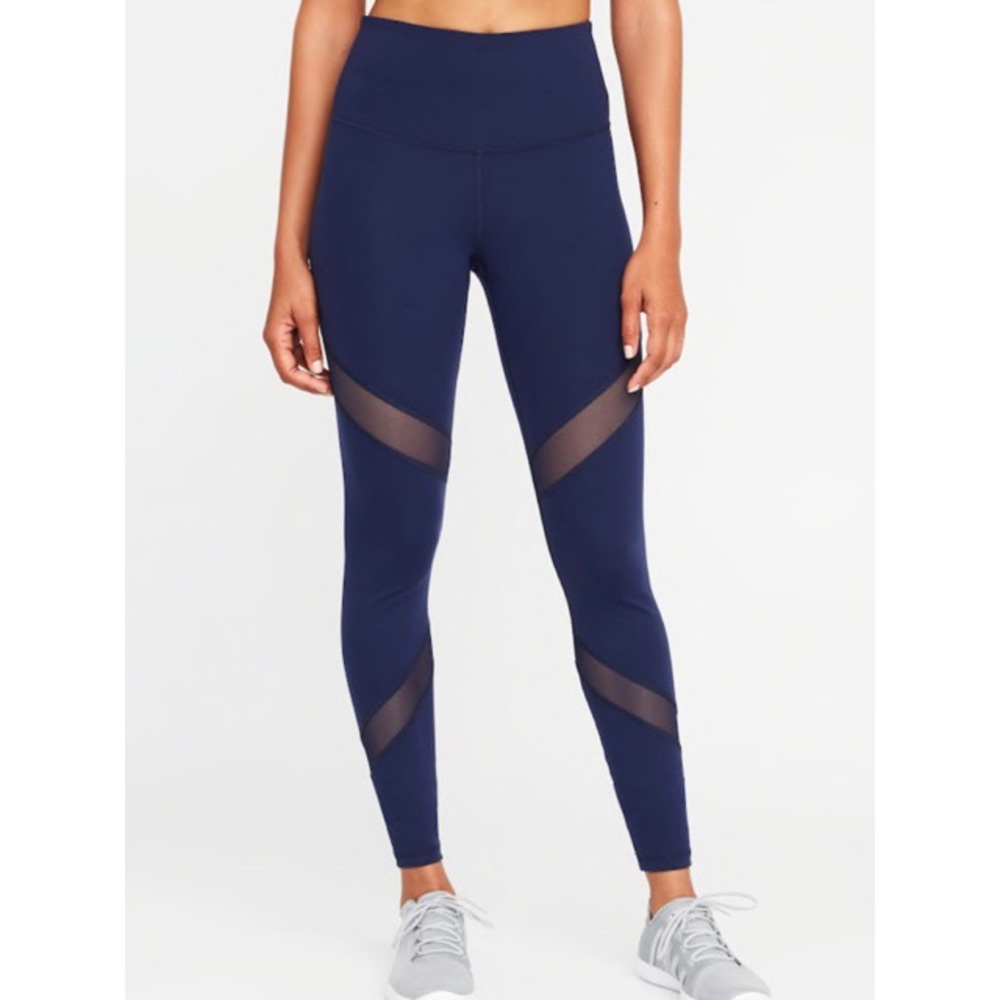 Old Navy Active - High-Rise Mesh-Panel Leggings